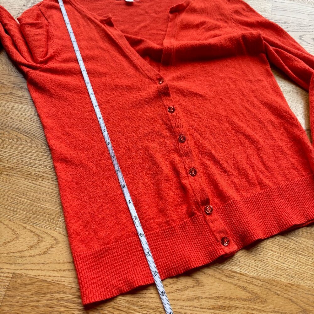 New York & Company Orange Rhinestone Cardigan Sweater Size XS - Picture 9 of 9